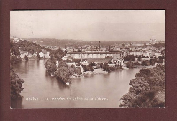 GENEVE - Jonction Rhône et Arve - 1917
