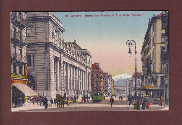 GENEVE - Rue du Mont-Blanc - Tram - 1920