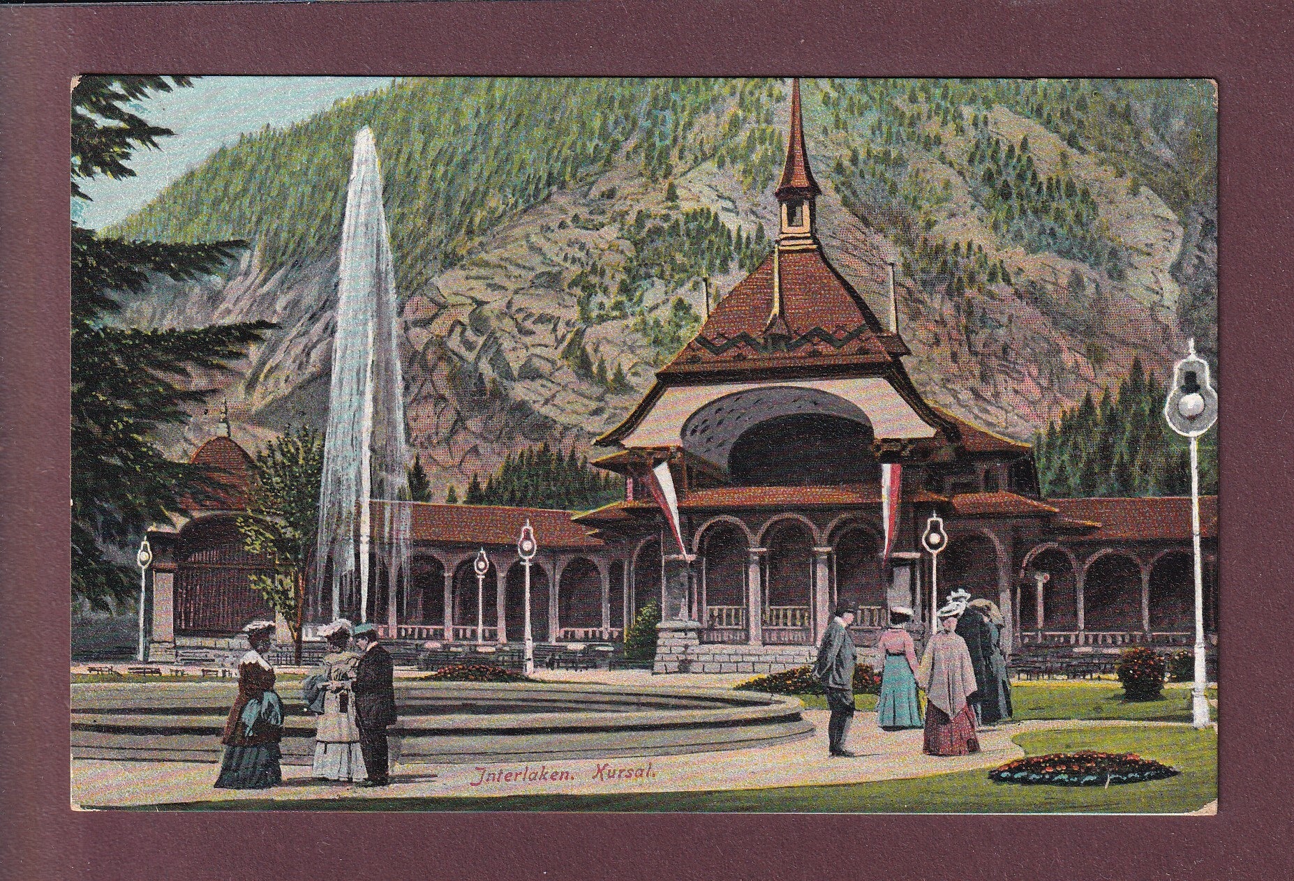 INTERLAKEN - Kursaal - Leute - 1903 // Eckbug //