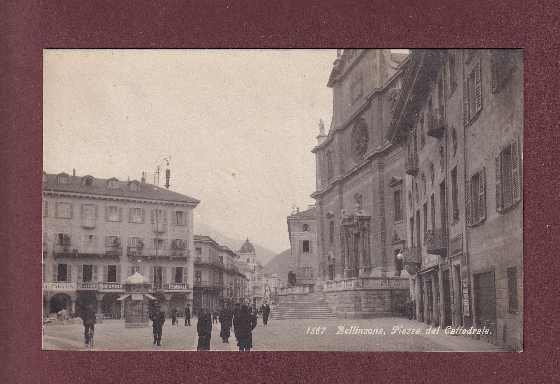 BELLINZONA - Piazza del Cattedrale - 1929