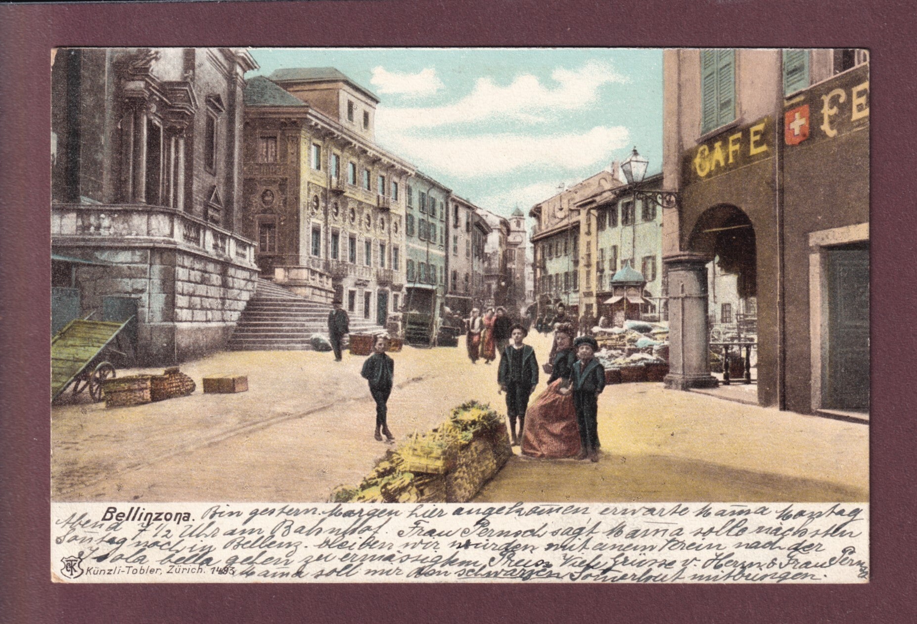 BELLINZONA - Piazza Cattedrale - 1905