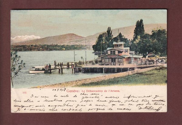 GENEVE - Débarcadère de l'Ariana - 1907