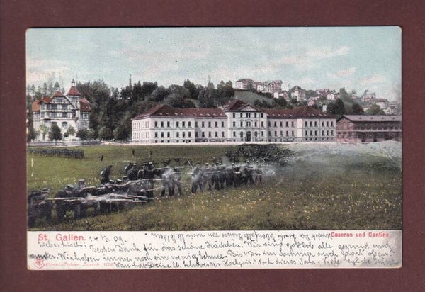 ST. GALLEN - Caserne und Cantine - 1909
