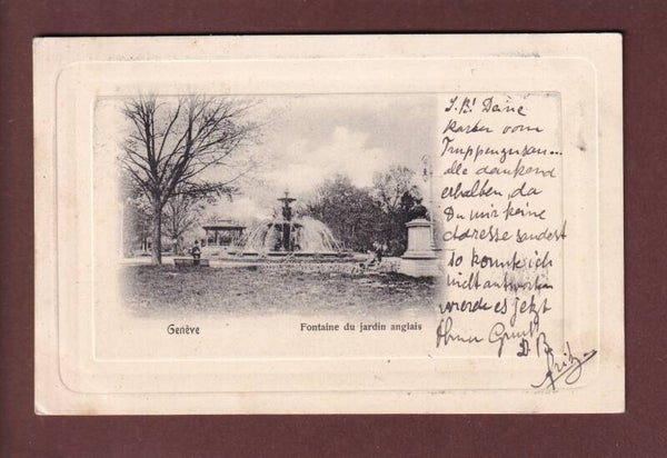 GENEVE - Fontaine du Jardin anglais - 1901