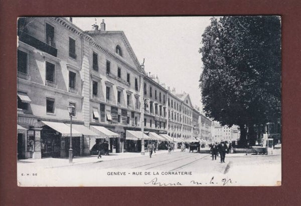 GENEVE - Rue de la Corraterie - 1904 // pli d'angle //