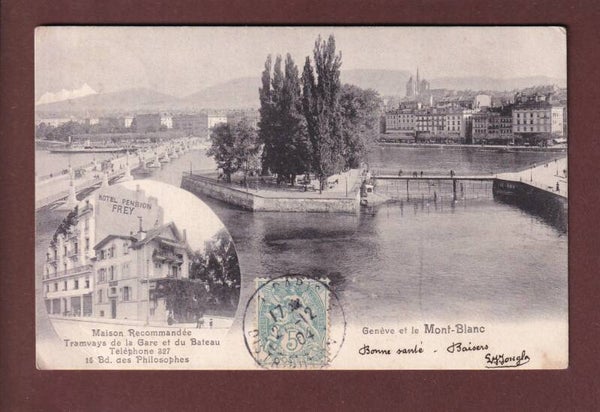 GENEVE - Hotel Pension Frey - 1904