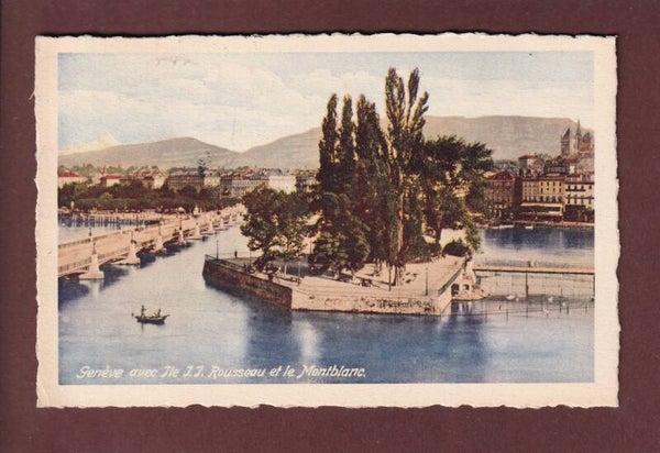 GENEVE - Île Rousseau - 1928