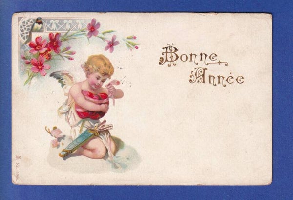 NOUVEL AN - Ange - Fleurs - 1905