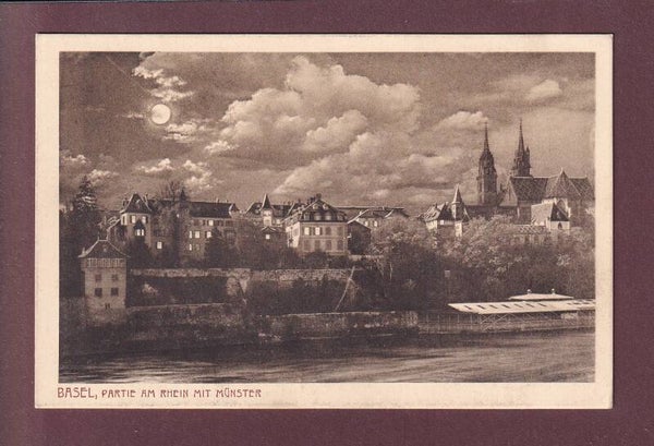 BASEL - Partie mit Münster - Mondschein