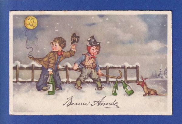 NOUVEL AN - Enfants - Chien - 1936