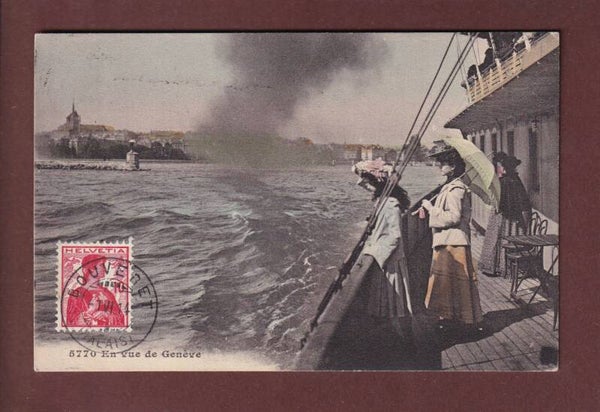 GENEVE depuis le bateau - 1914