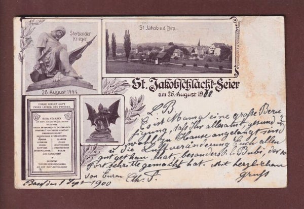 BASEL - St. Jakobschlacht-Feier 1900 UPU