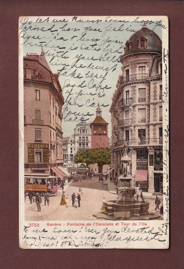 GENEVE - Fontaine de l'Escalade - 1908
