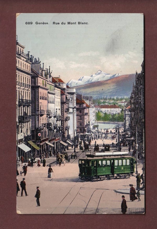 GENEVE - Rue du Mont-Blanc - Tram - 1912