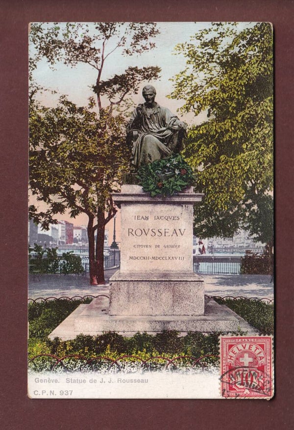 GENEVE - Statue Rousseau - CPN