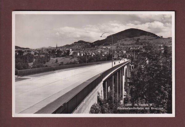 ST. GALLEN - Fürstenlandbrücke mit Bruggen - 1943