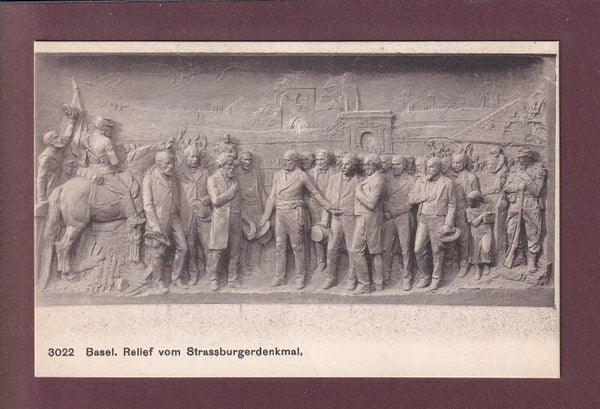 BASEL - Relief vom Strassburgerdenkmal