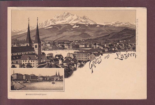 Gruss aus LUZERN - Litho Künzli