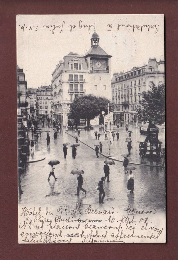 GENEVE - Une averse - Tour de l'Île - 1902