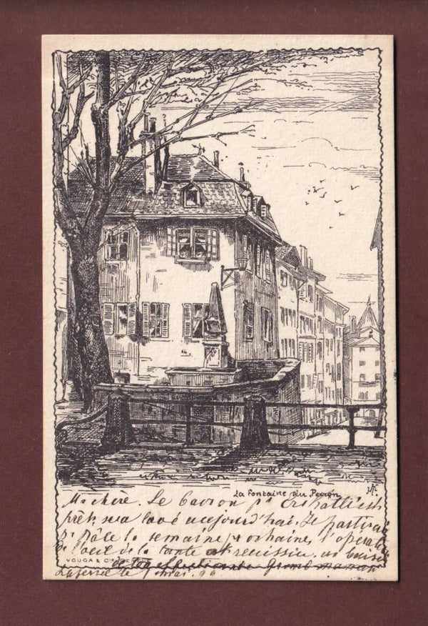 GENEVE - Fontaine du Perron - 1899 Vouga