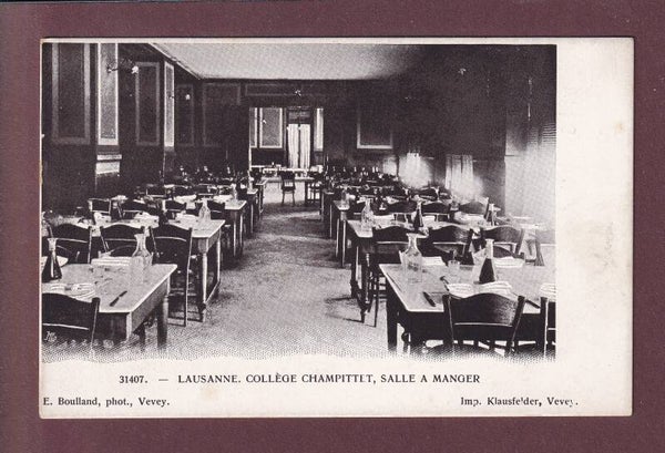 LAUSANNE - Collège Champittet - Salle à manger