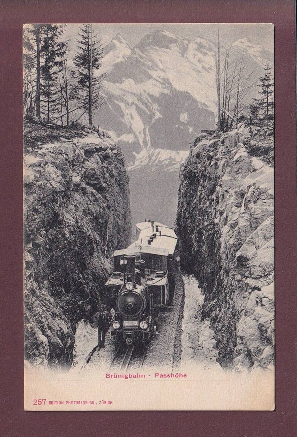 BRÜNIG-BAHN - Passhöhe - 1908