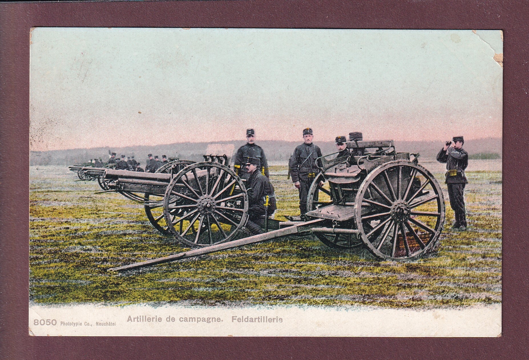 MILITAIRE - Artillerie de campagne - 1915 Feldpost // pli d'angle //
