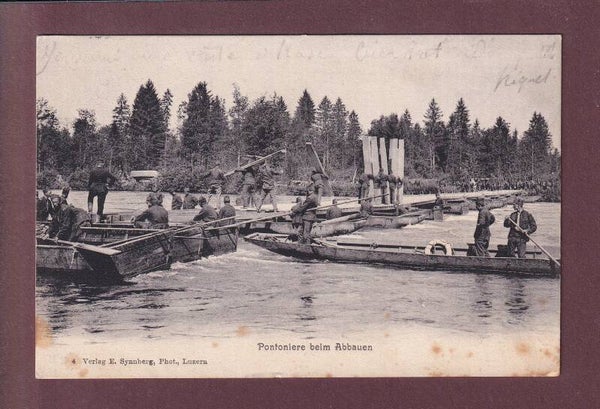 SOLDATEN - Pontoniere beim Abbauen - 1907