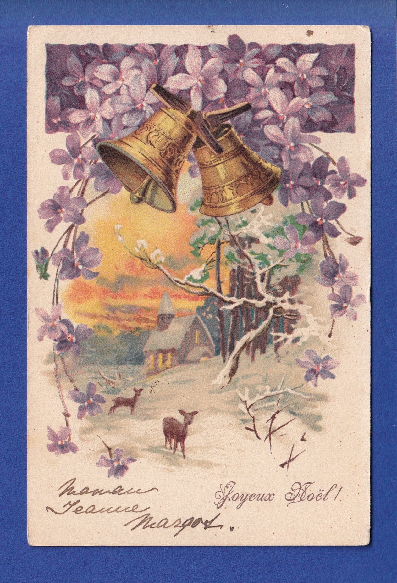 NOËL - Cloches - Fleurs - 1904