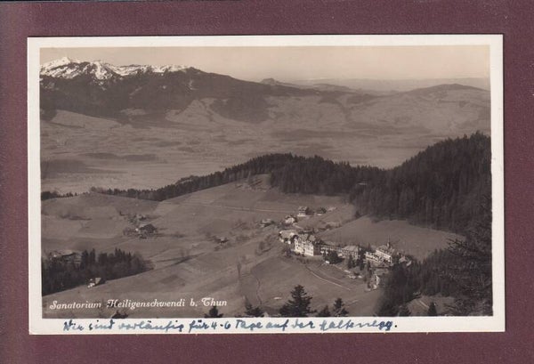 Sanatorium HEILIGENSCHWENDI bei Thun - Flugaufnahme