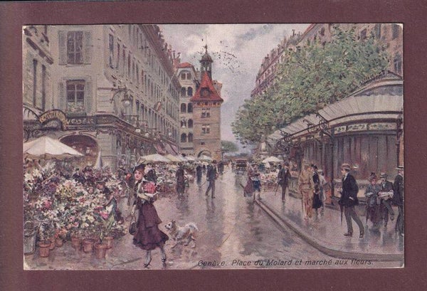 GENEVE - Place du Molard - 1918