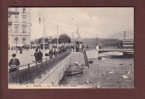 GENEVE - Pont du Mont-Blanc - Tram