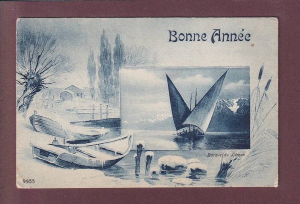BARQUE du LEMAN - Bonne année - 1907