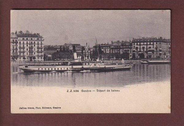 GENEVE - Départ du Bateau CGN Aigle