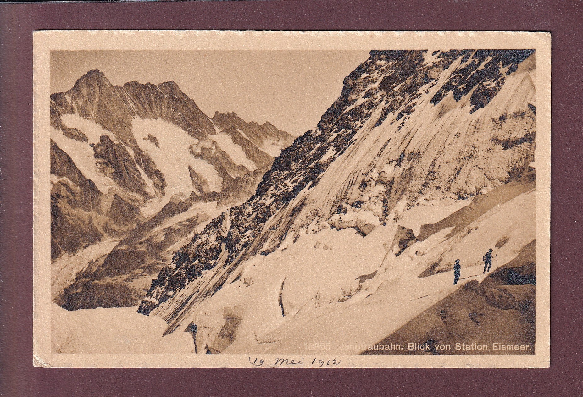 JUNGFRAUBAHN - Blick von Station Eismeer - 1912