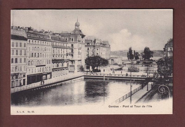 GENEVE - Pont et Tour de l'Île