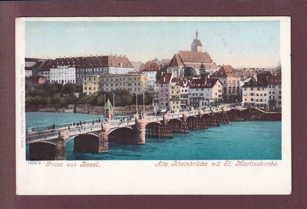 Gruss aus BASEL - Alte Rheinbrücke