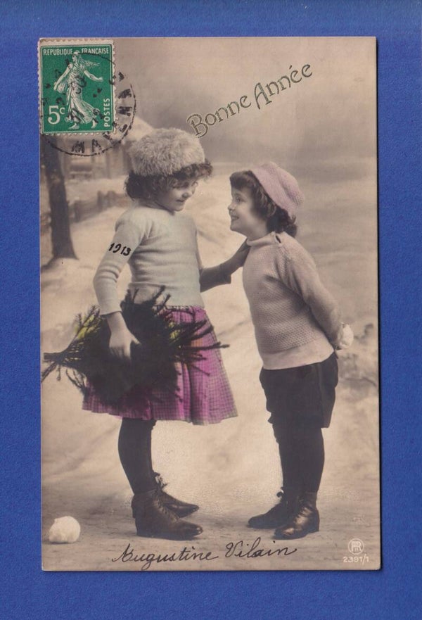 NOUVEL AN - Enfants - Sapin - 1912