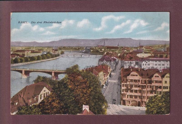 BASEL - Die drei Rheinbrücken - 1926