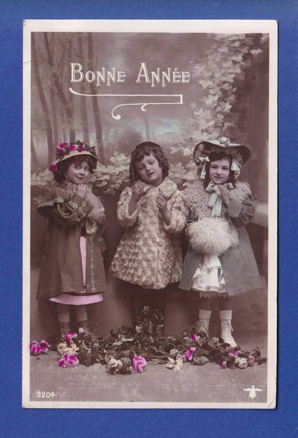 NOUVEL AN - Enfants - Fleurs - 1911