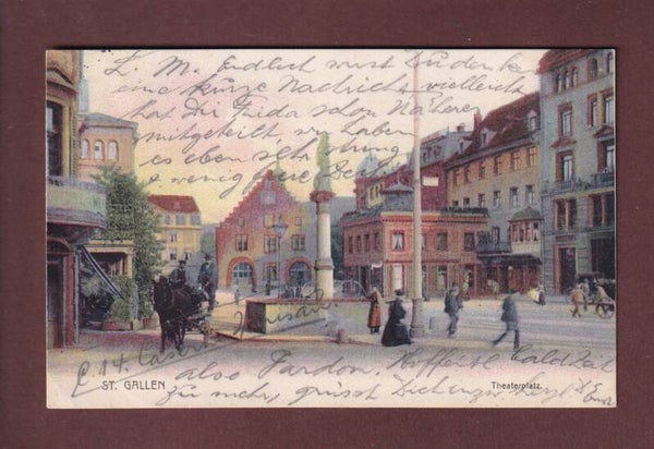 ST. GALLEN - Theaterplatz - 1904