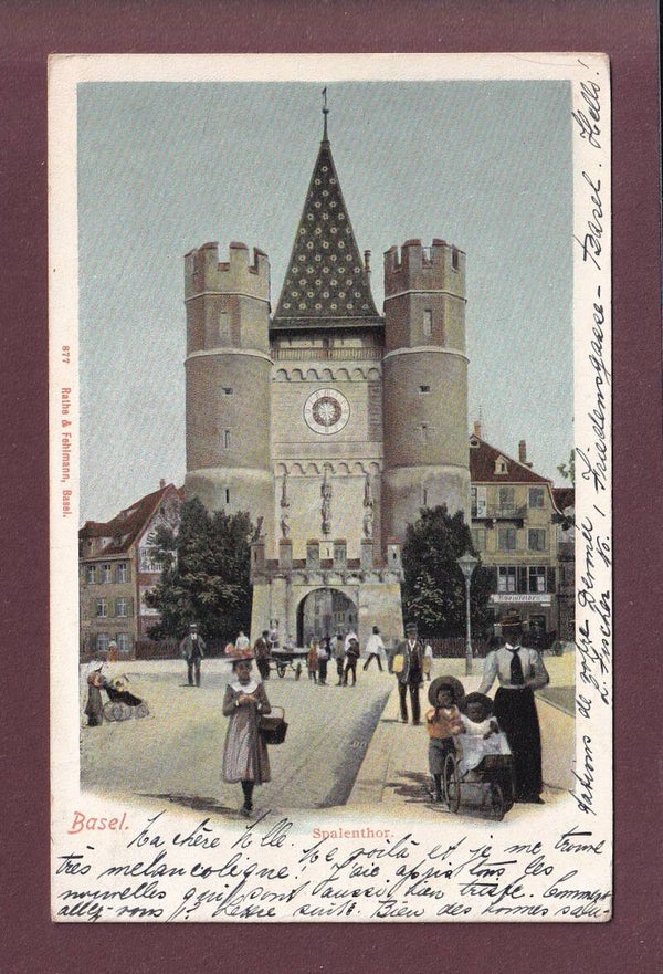 BASEL - Spalentor - Leute - 1903