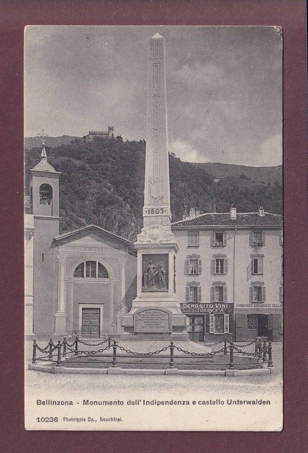 BELLINZONA - Monumento dell'Indipendenza - 1907