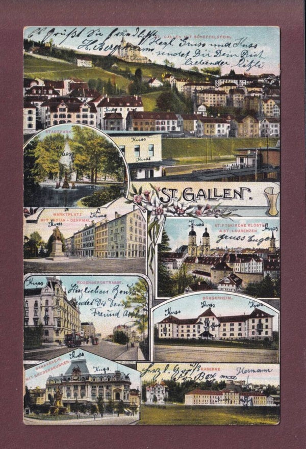 ST. GALLEN - 8 Bilder - 1906