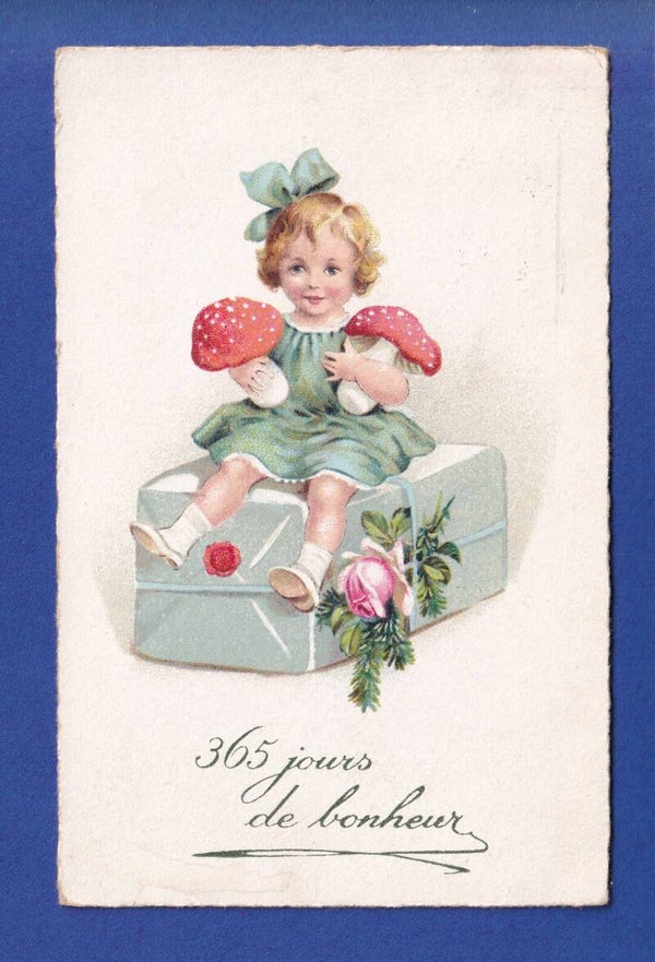 NOUVEL AN - Enfant - Champignons - 1928