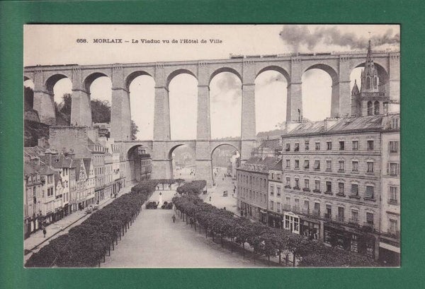 MORLAIX - Viaduc - Hôtel de Ville - Train