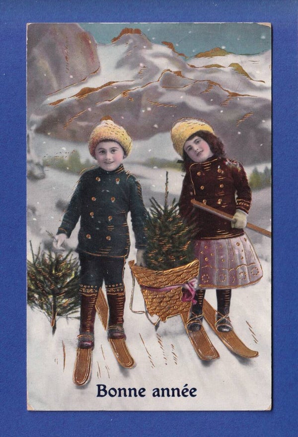 NOUVEL AN - Enfants - Sapin - 1914