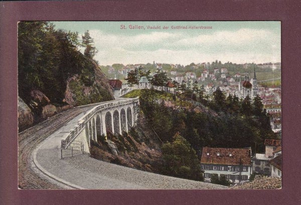 ST. GALLEN - Viadukt der Gottfried-Kellerstrasse - 1908