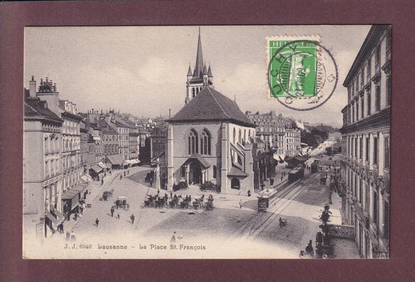 LAUSANNE - St. François - Tram - 1909