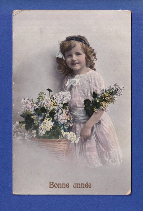NOUVEL AN - Enfant - Fleurs - 1912